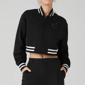 Chaqueta Negra Cropped G.O.A.T Jacket