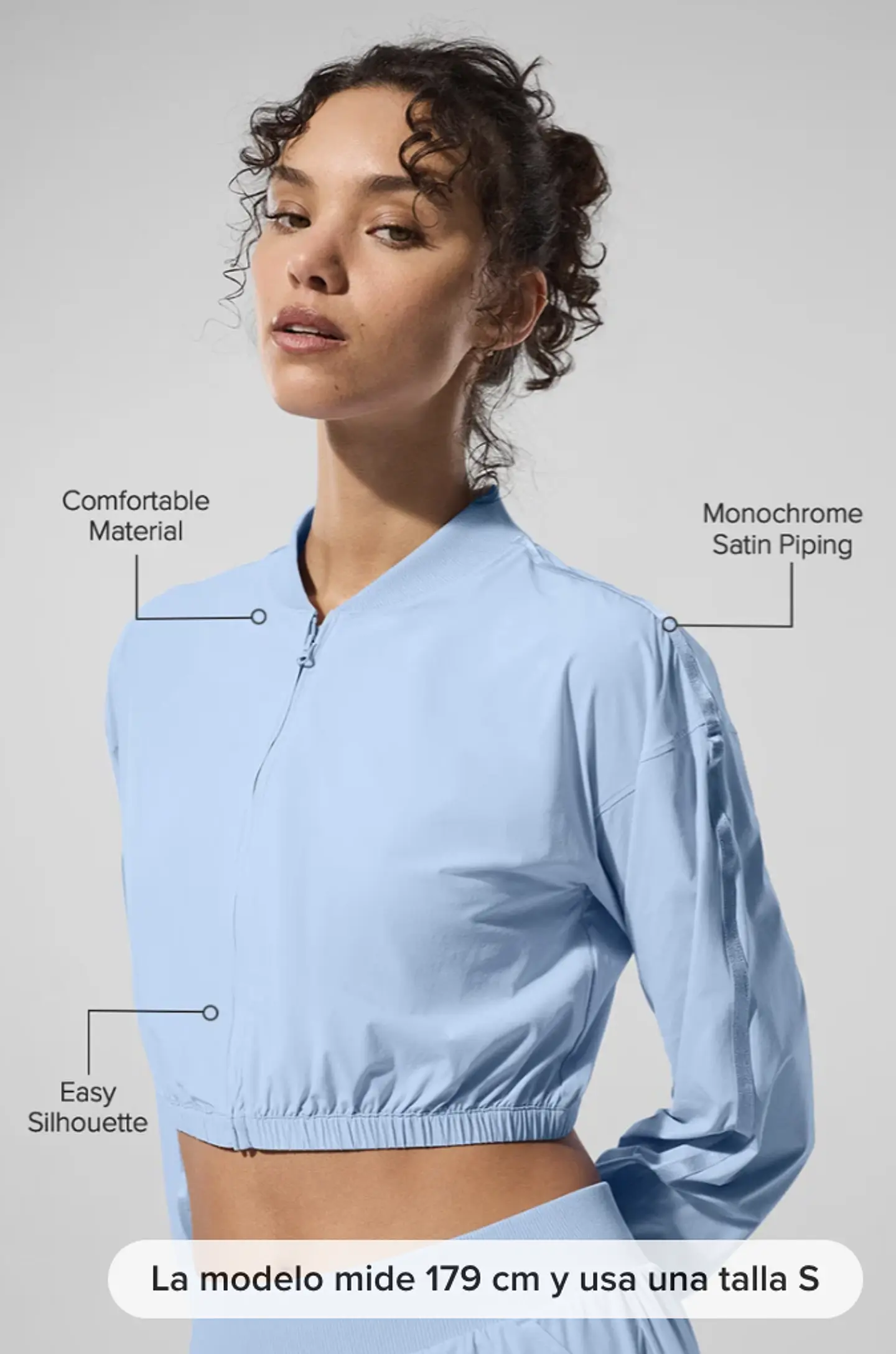 Cortaviento Cropped Breezy Full-Zip - Imagen 3